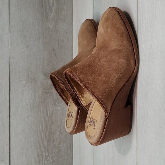 Sofft Womens Tasha Leather Comfort Clogs Heels Shoes sz 9M - Picture 3 of 12